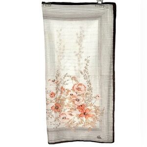 Vintage Louis Floral Scarf Coral/Brown